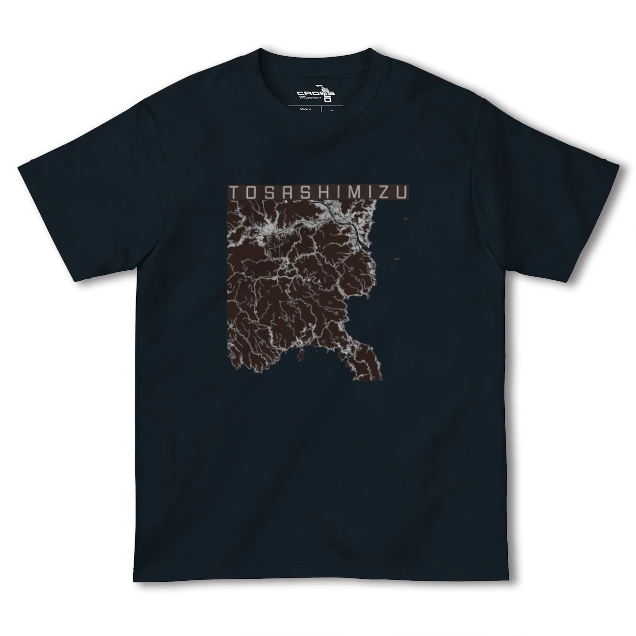 【土佐清水(高知県)】地図柄ヘビーウェイトTシャツ