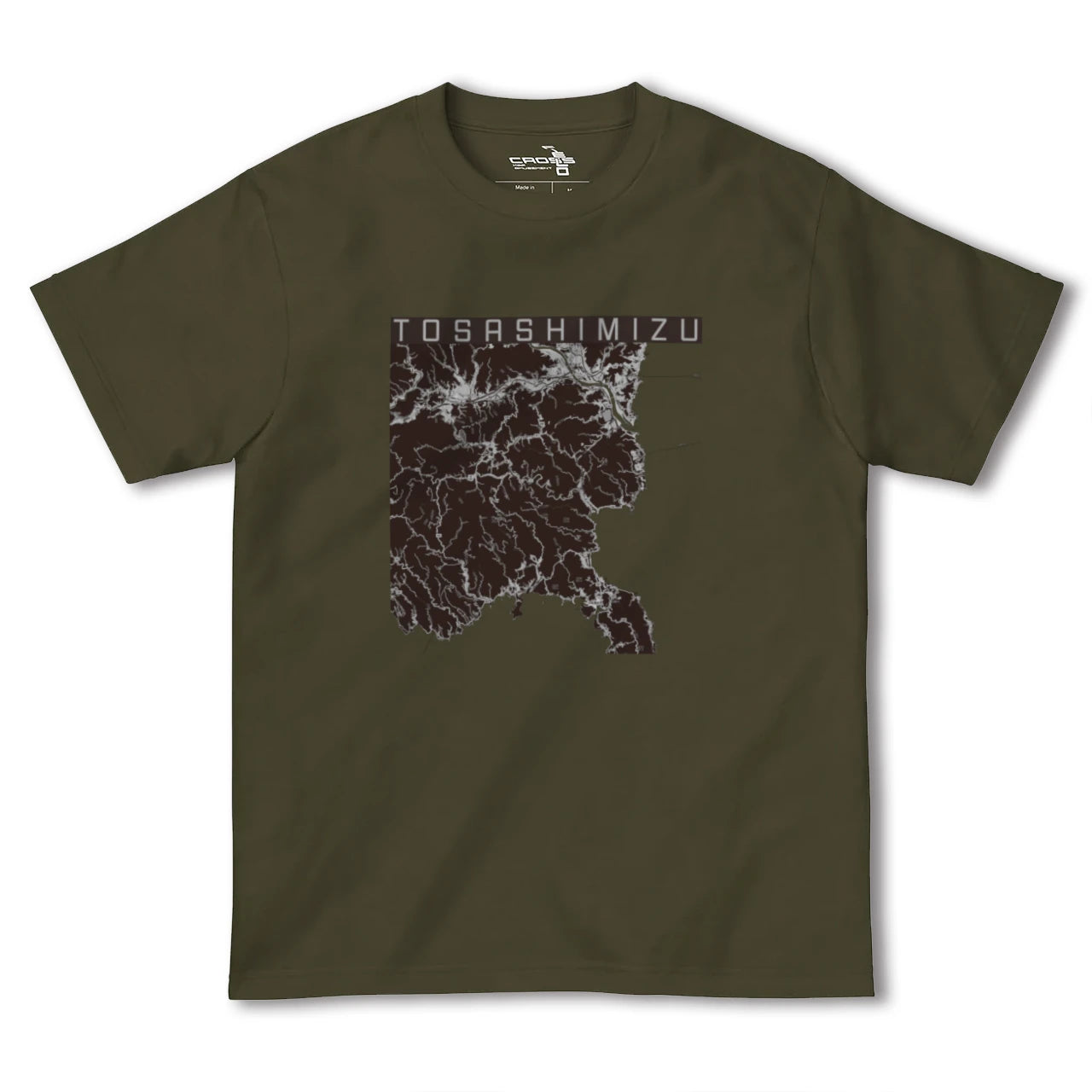 【土佐清水(高知県)】地図柄ヘビーウェイトTシャツ