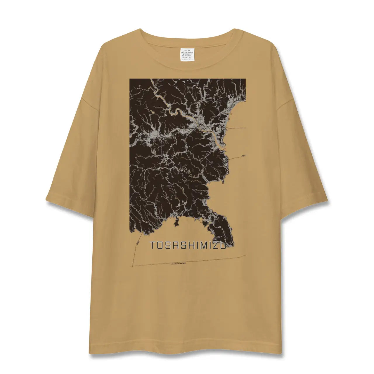 【土佐清水(高知県)】地図柄ビッグシルエットTシャツ