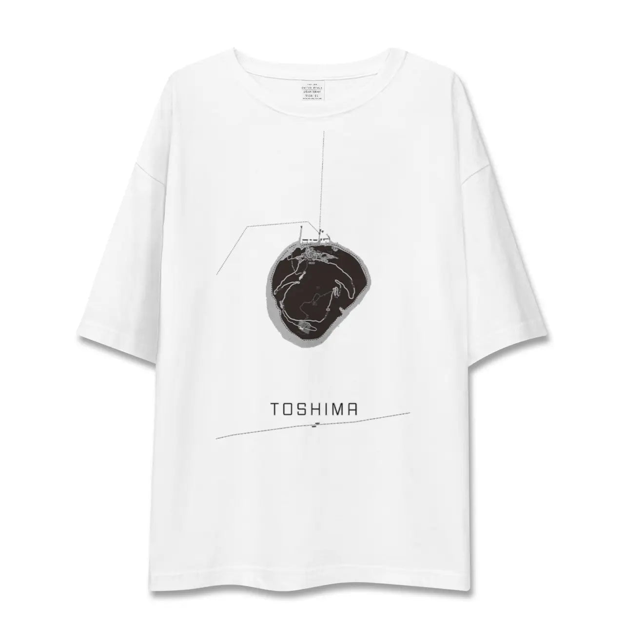 【利島(東京都)】地図柄ビッグシルエットTシャツ