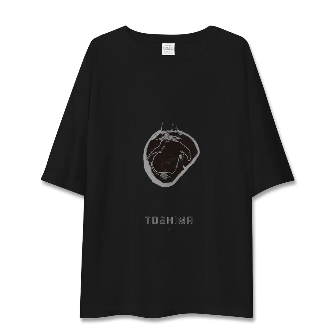【利島(東京都)】地図柄ビッグシルエットTシャツ