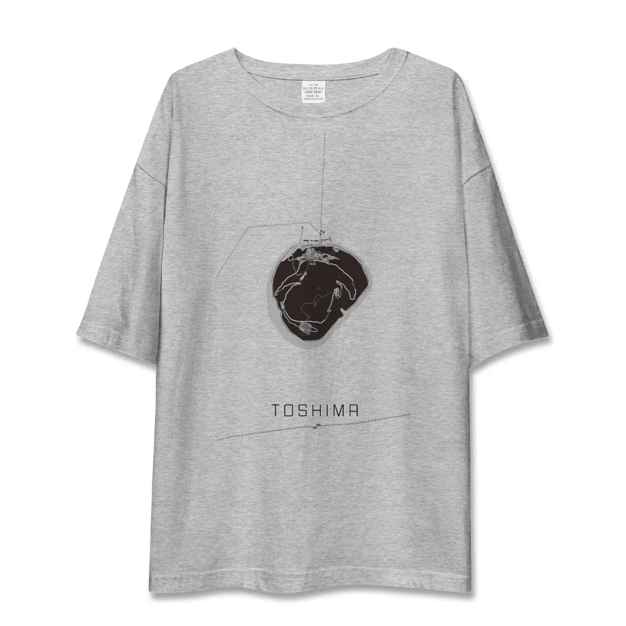 【利島(東京都)】地図柄ビッグシルエットTシャツ