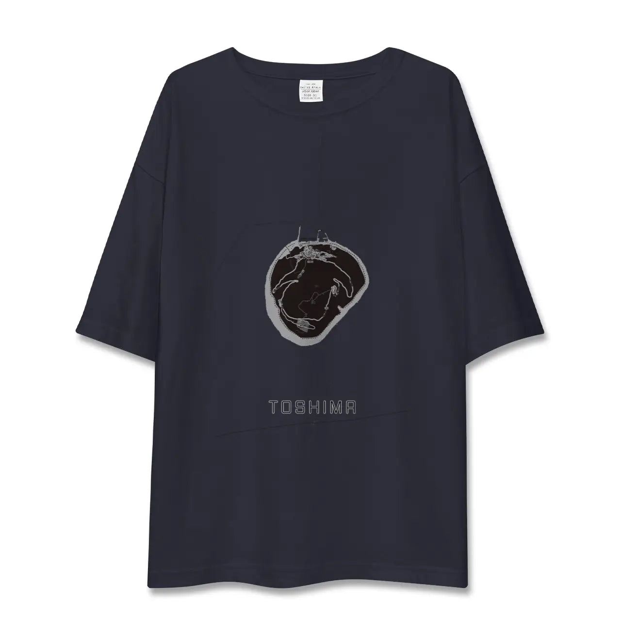 【利島(東京都)】地図柄ビッグシルエットTシャツ