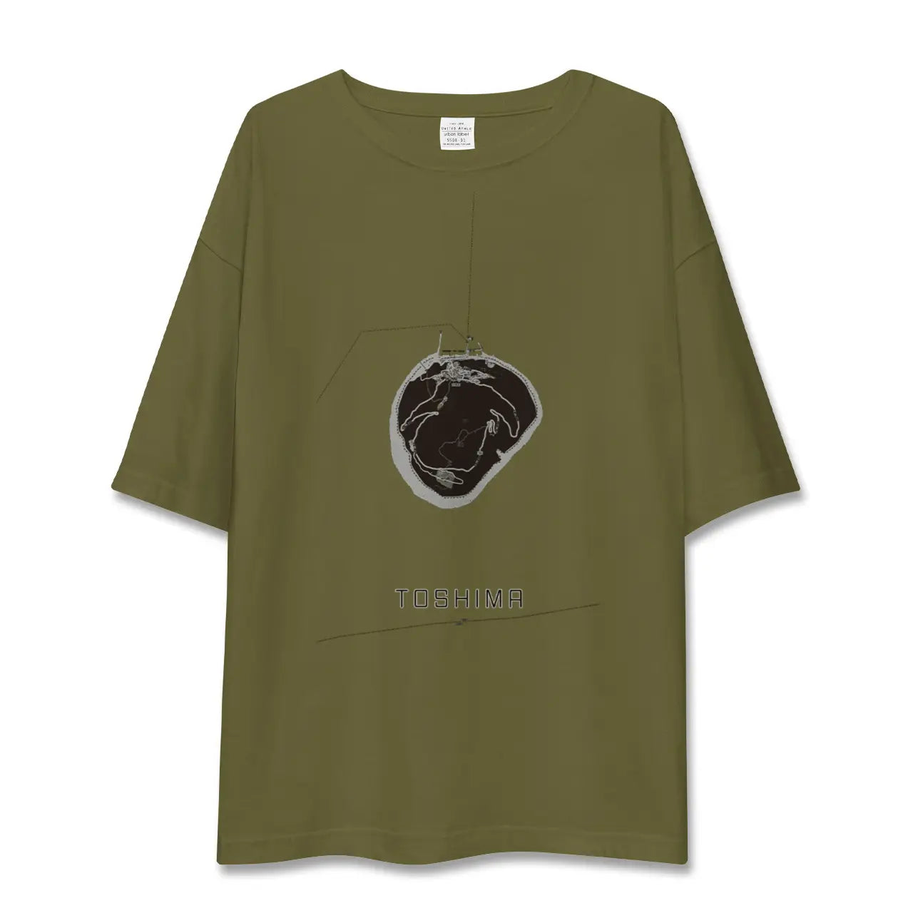 【利島(東京都)】地図柄ビッグシルエットTシャツ
