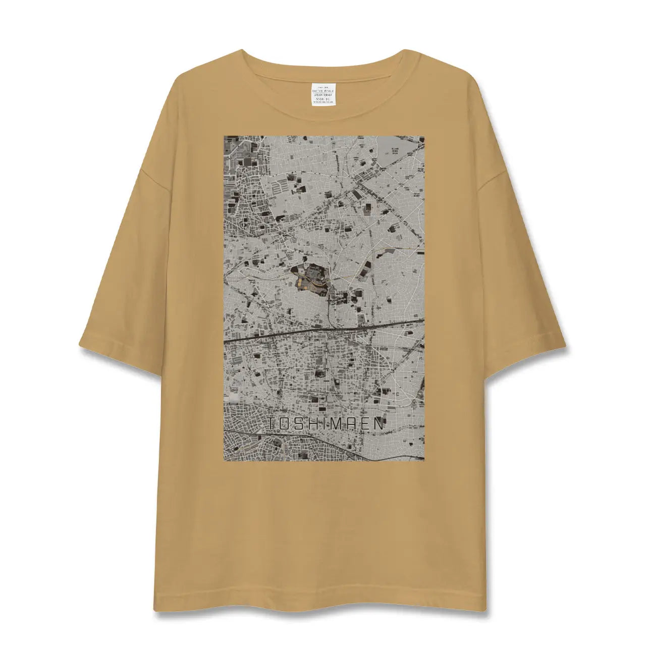 【豊島園(東京都)】地図柄ビッグシルエットTシャツ