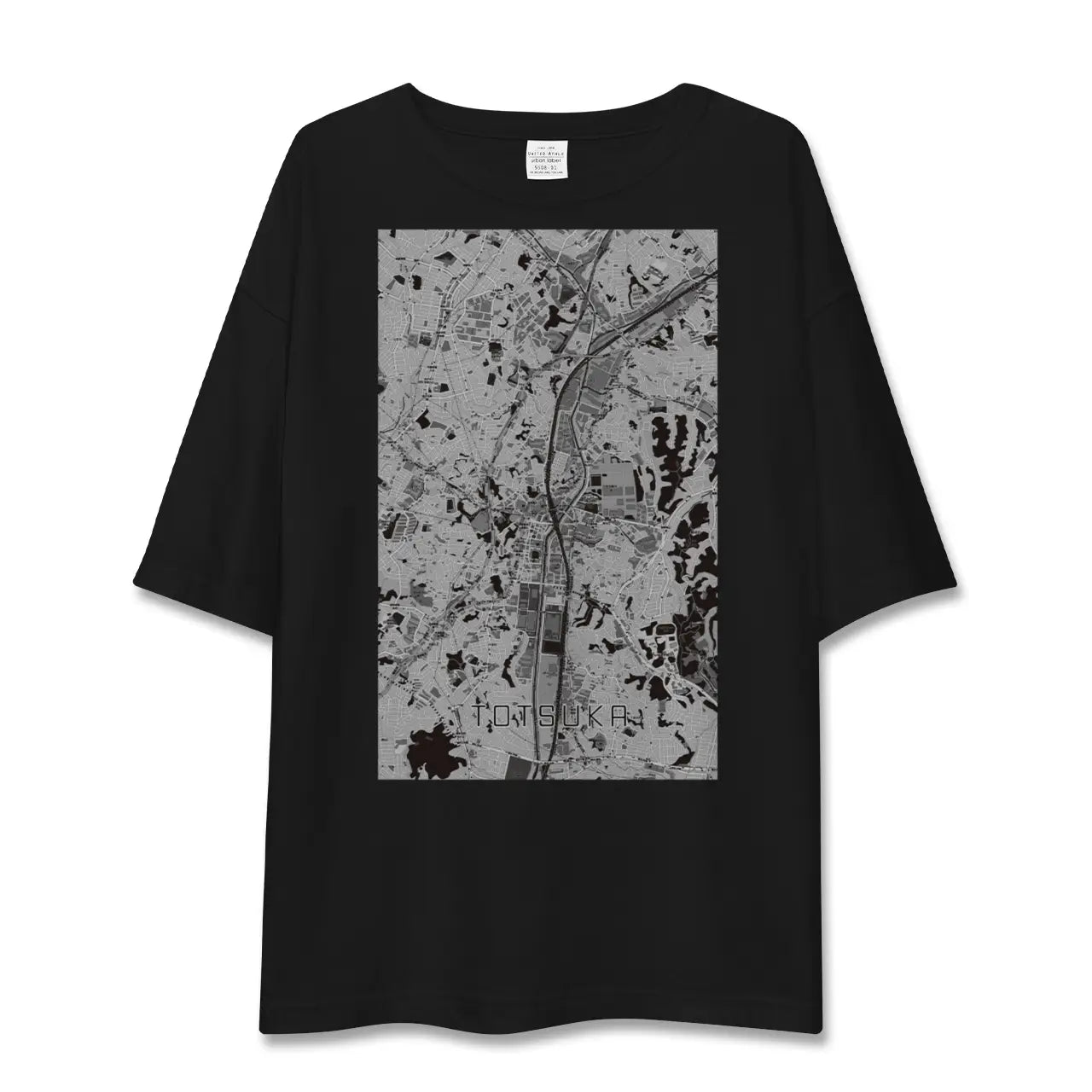 【戸塚(神奈川県)】地図柄ビッグシルエットTシャツ