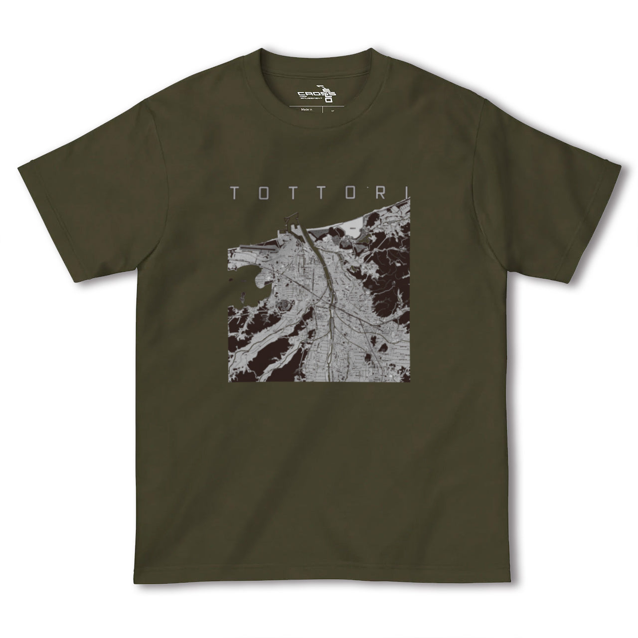 【鳥取(鳥取県)】地図柄ヘビーウェイトTシャツ