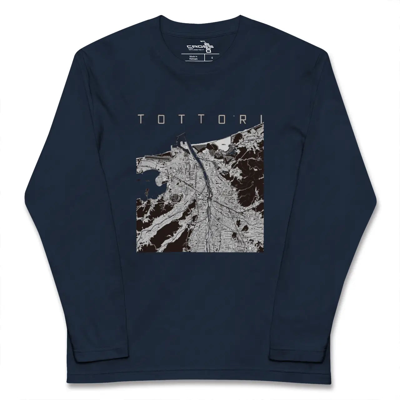 【鳥取(鳥取県)】地図柄ロングスリーブTシャツ