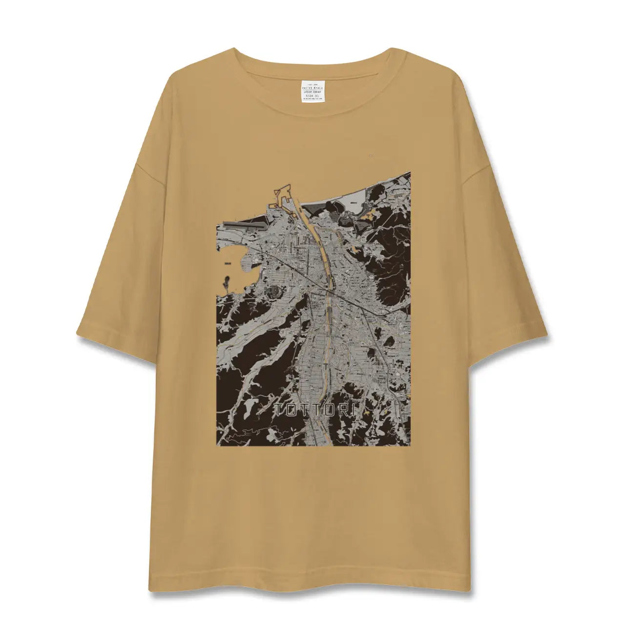 【鳥取(鳥取県)】地図柄ビッグシルエットTシャツ