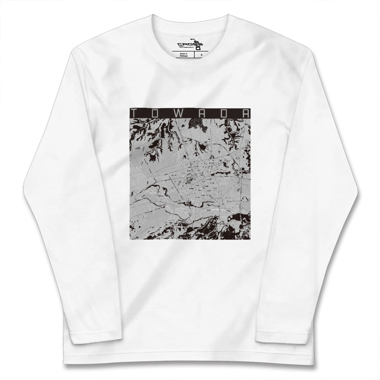 【十和田(青森県)】地図柄ロングスリーブTシャツ