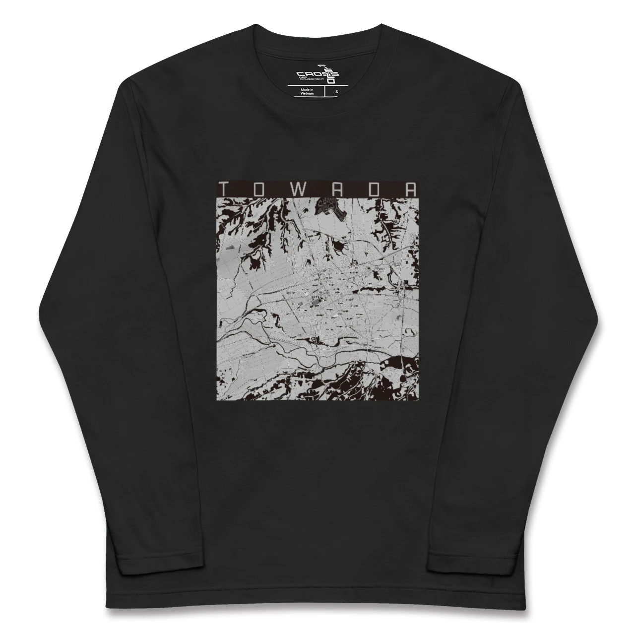 【十和田(青森県)】地図柄ロングスリーブTシャツ
