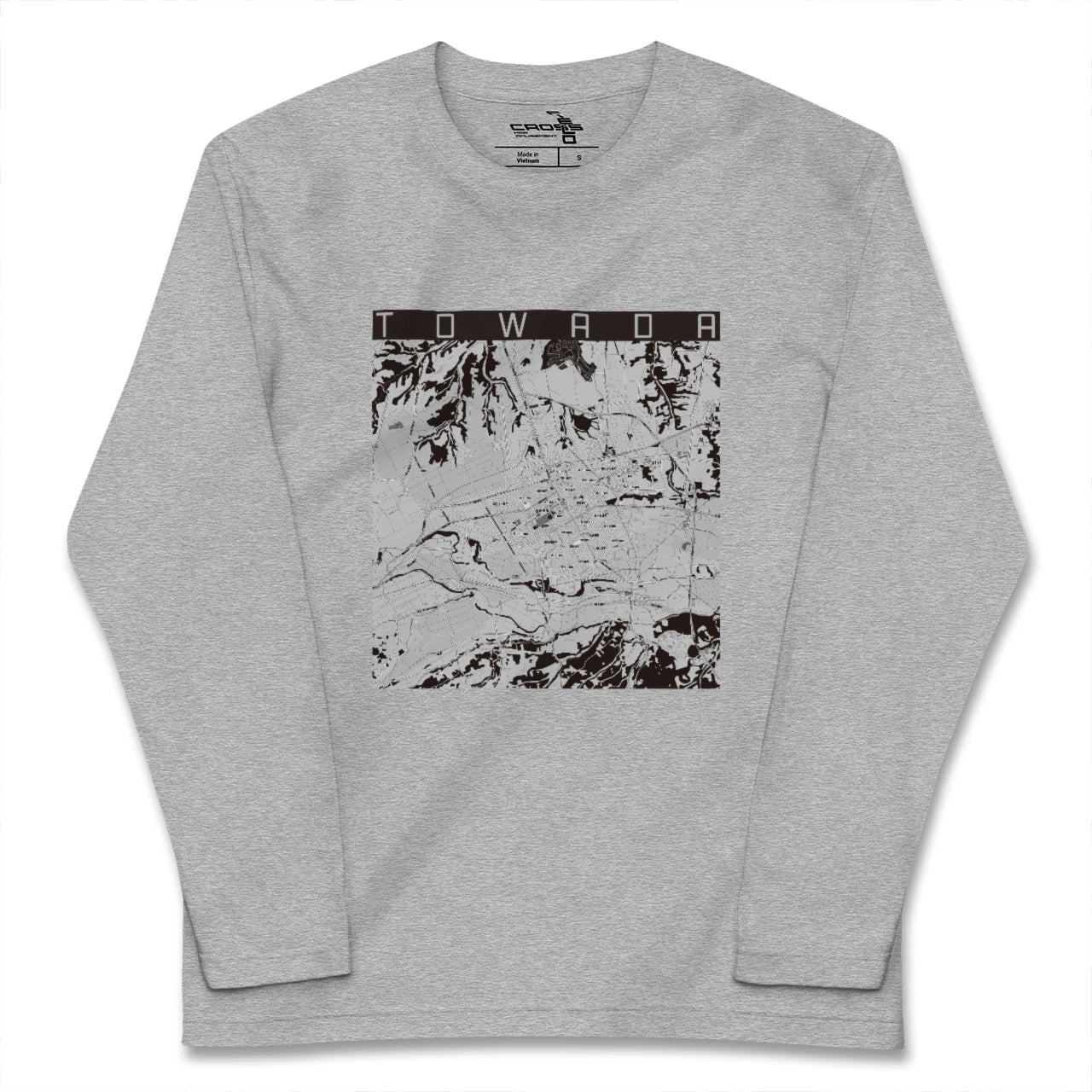 【十和田(青森県)】地図柄ロングスリーブTシャツ