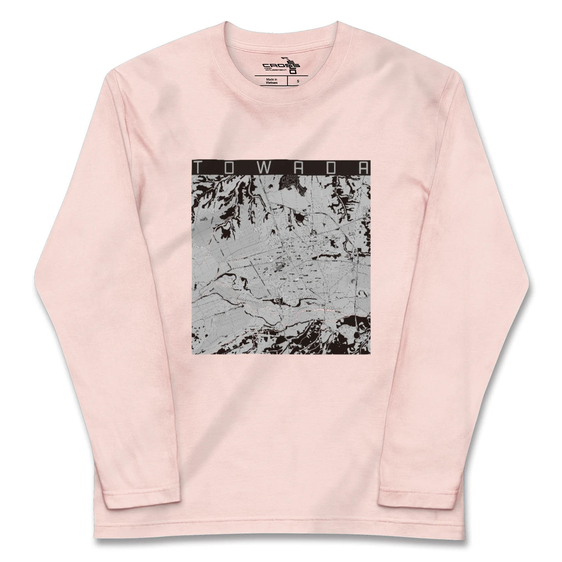 【十和田(青森県)】地図柄ロングスリーブTシャツ