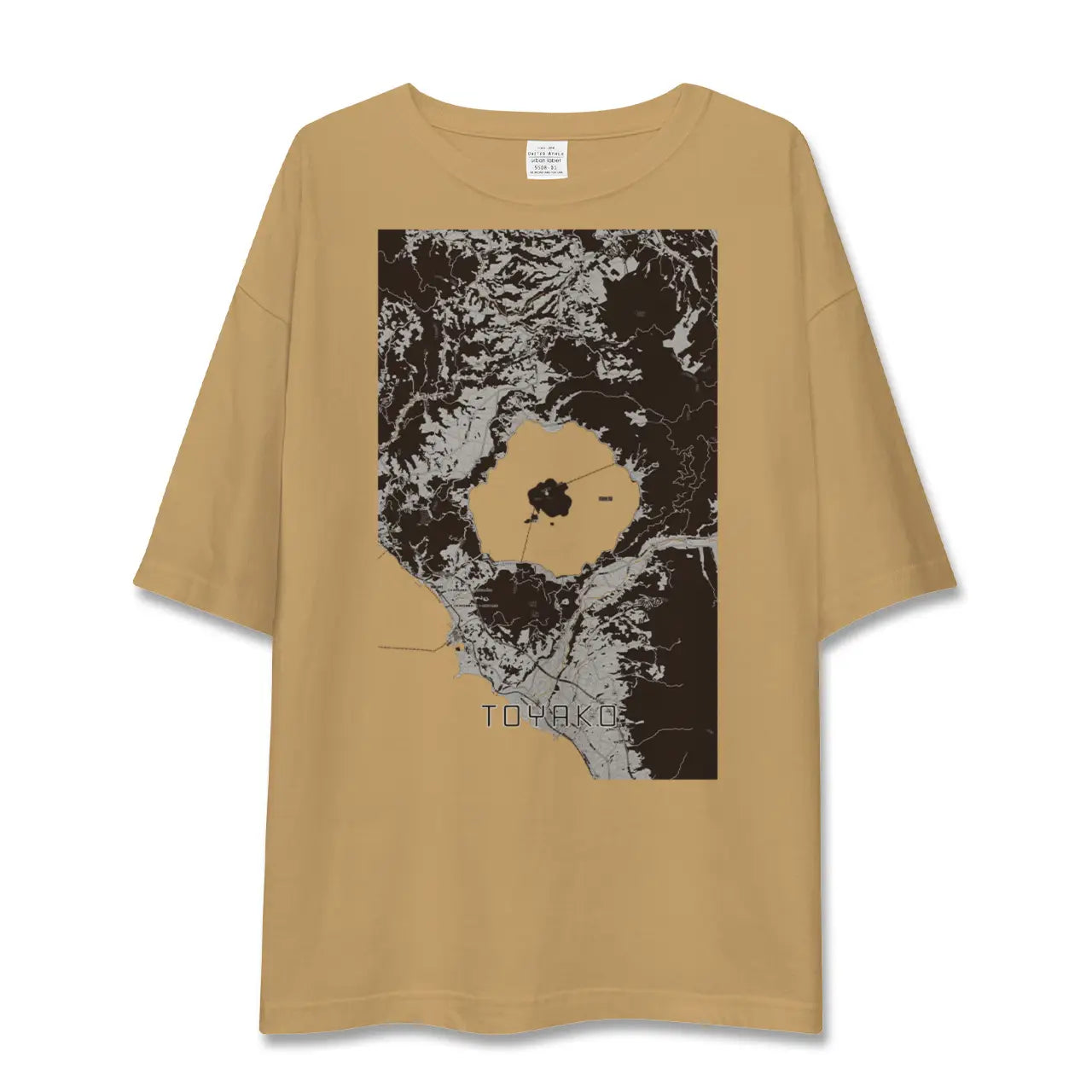 【洞爺湖(北海道)】地図柄ビッグシルエットTシャツ