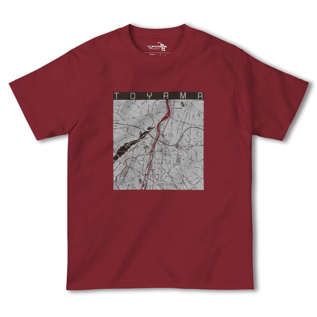 【富山(富山県)】地図柄ヘビーウェイトTシャツ