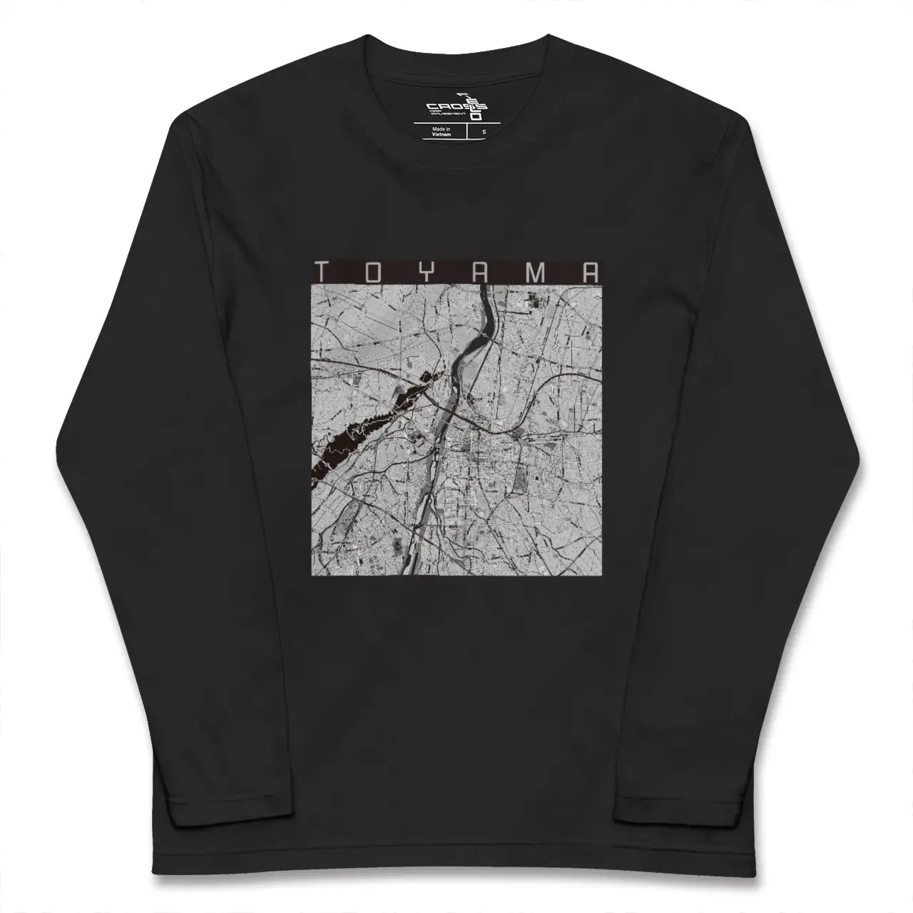 【富山(富山県)】地図柄ロングスリーブTシャツ