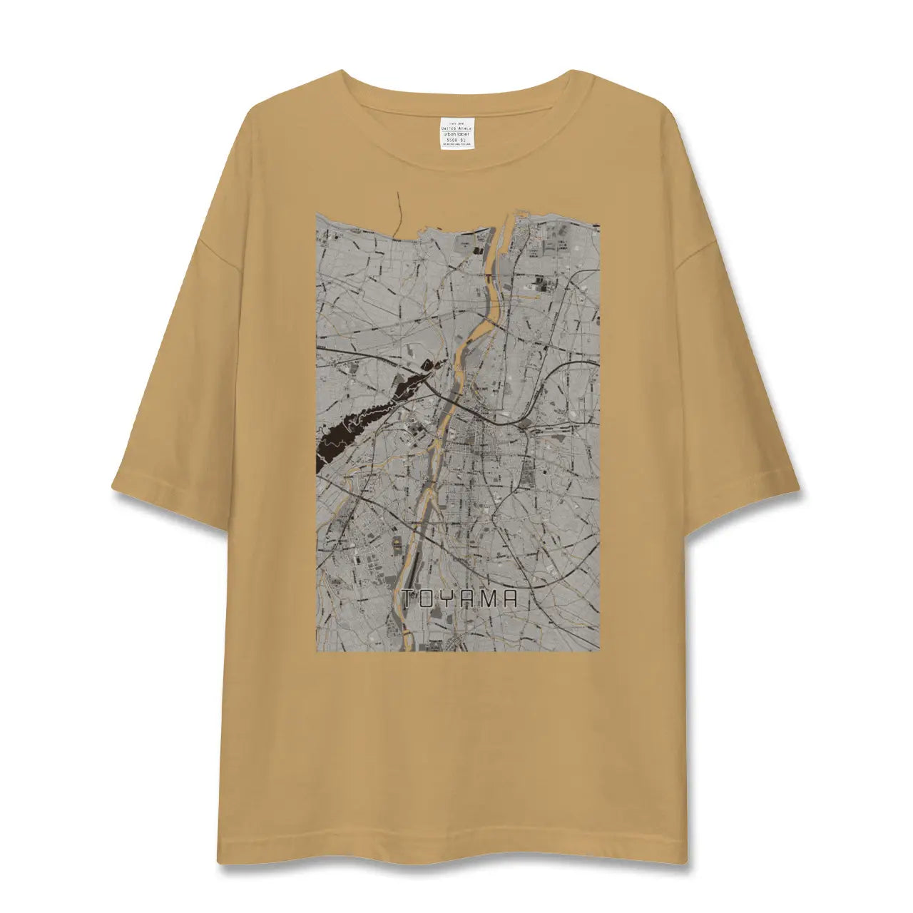 【富山(富山県)】地図柄ビッグシルエットTシャツ