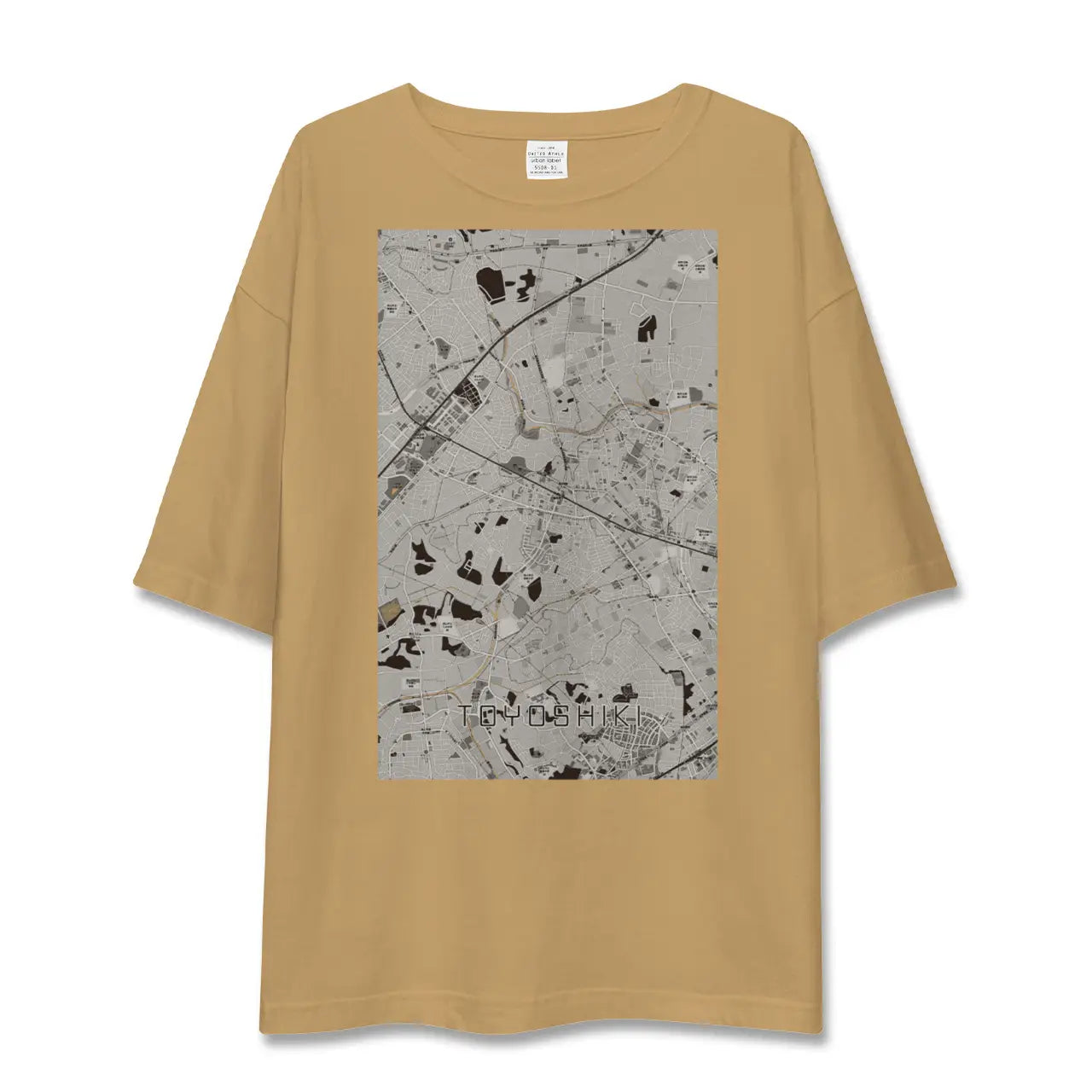 【豊四季(千葉県)】地図柄ビッグシルエットTシャツ