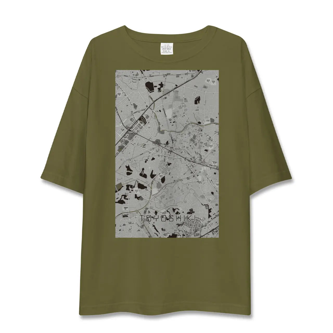 【豊四季(千葉県)】地図柄ビッグシルエットTシャツ