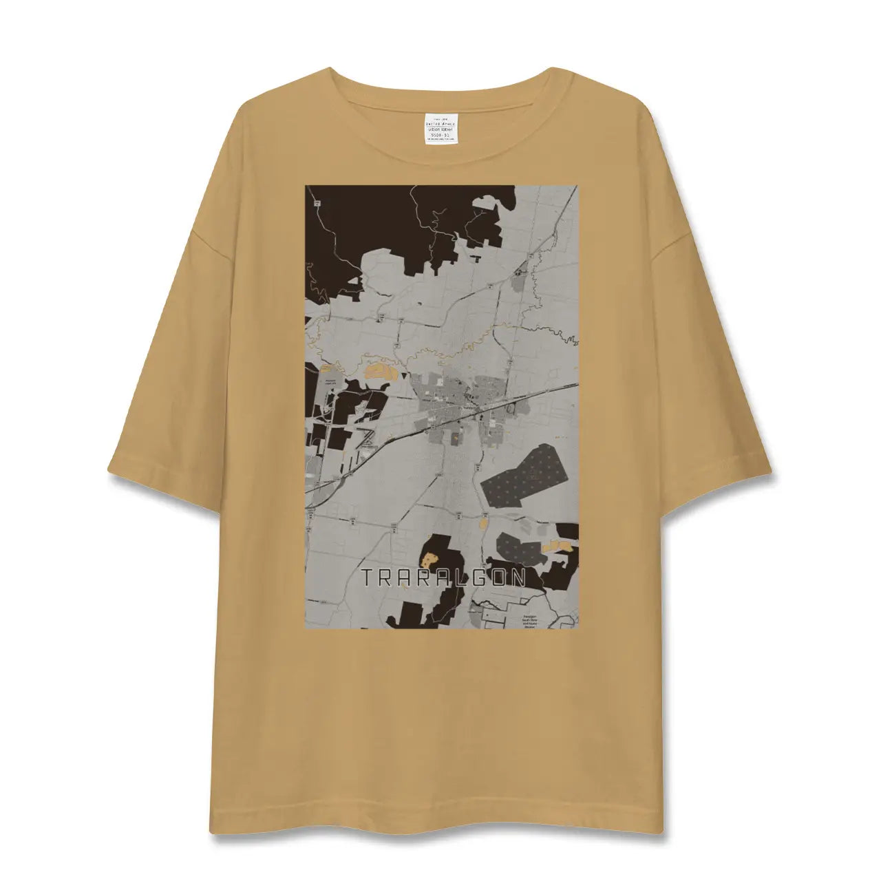 【トララルゴン(オーストラリア)】地図柄ビッグシルエットTシャツ