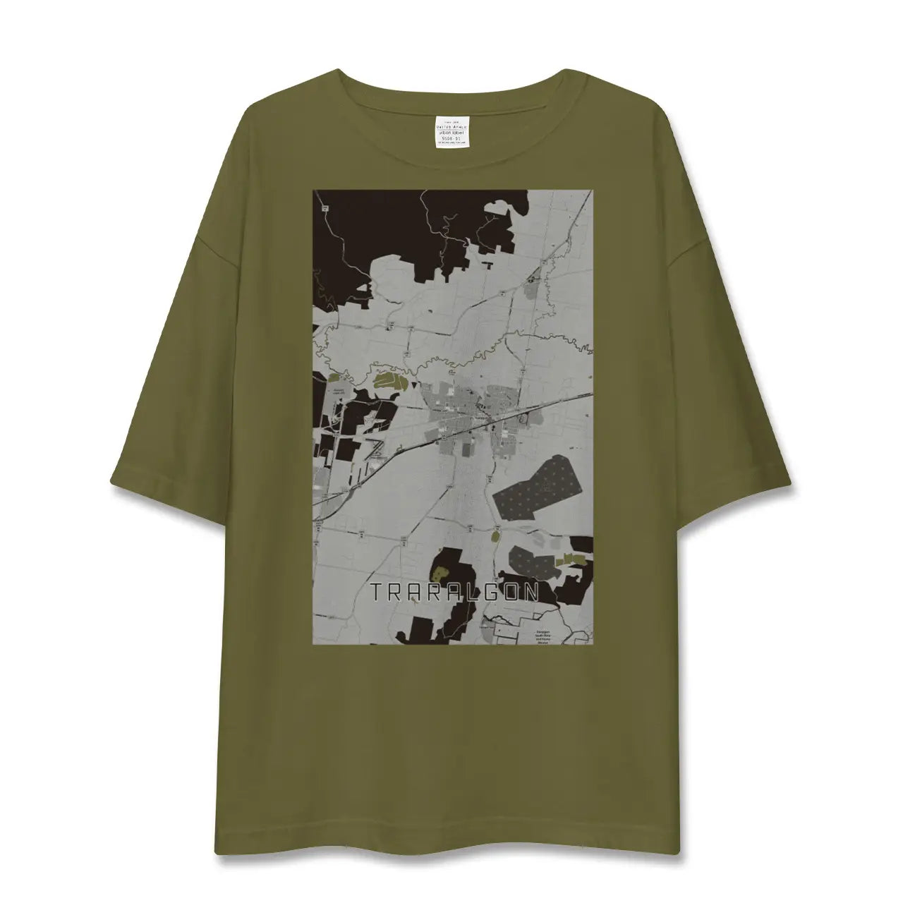 【トララルゴン(オーストラリア)】地図柄ビッグシルエットTシャツ