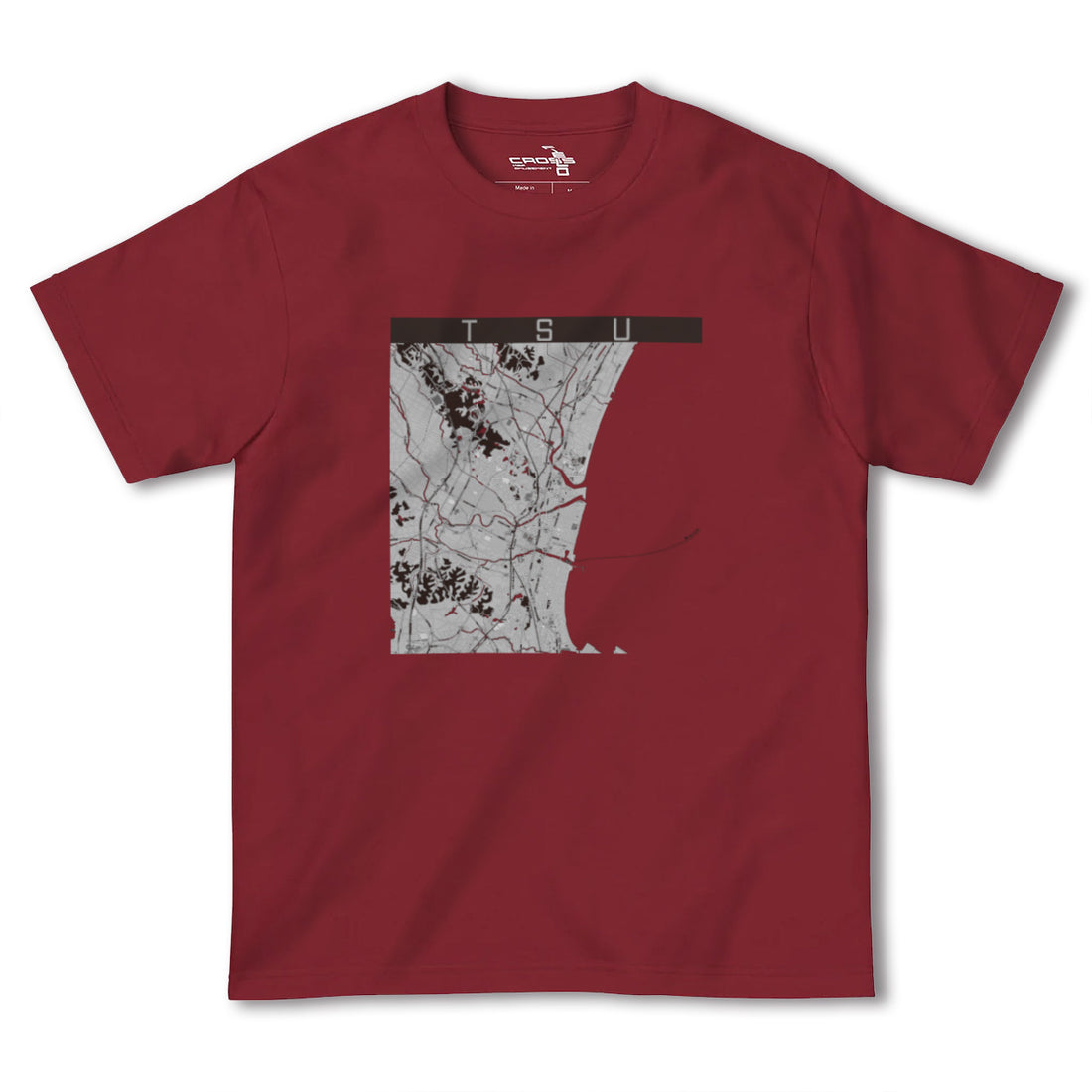 【津(三重県)】地図柄ヘビーウェイトTシャツ