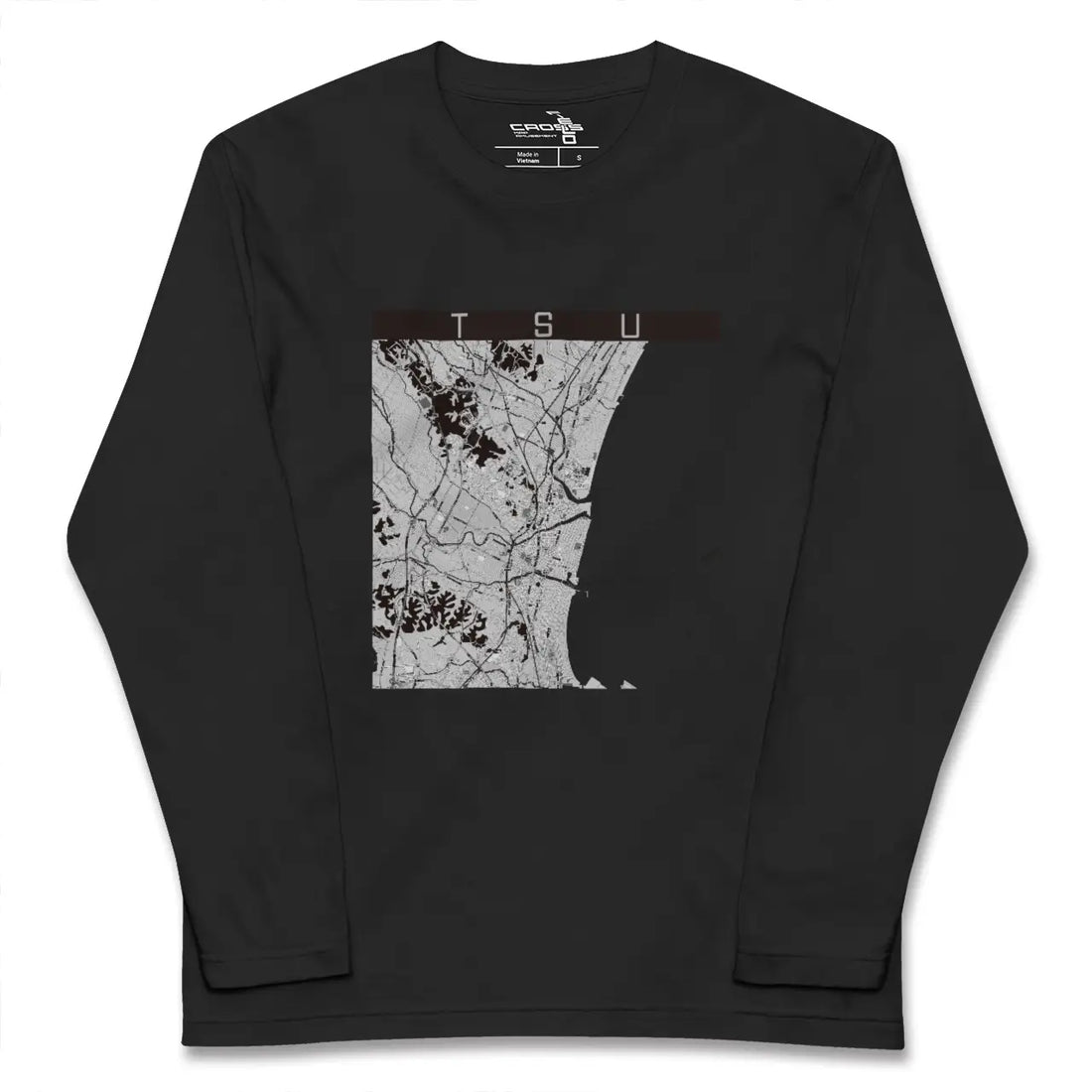 【津(三重県)】地図柄ロングスリーブTシャツ