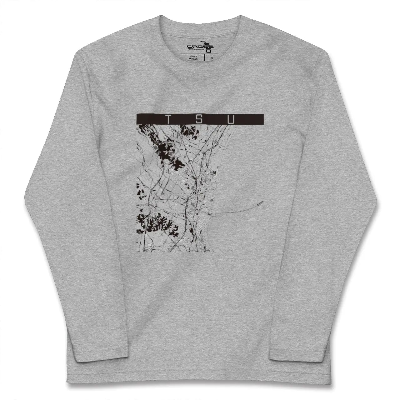 【津(三重県)】地図柄ロングスリーブTシャツ