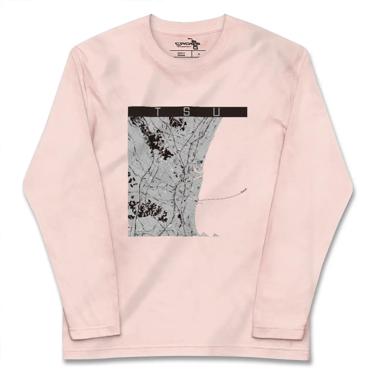 【津(三重県)】地図柄ロングスリーブTシャツ