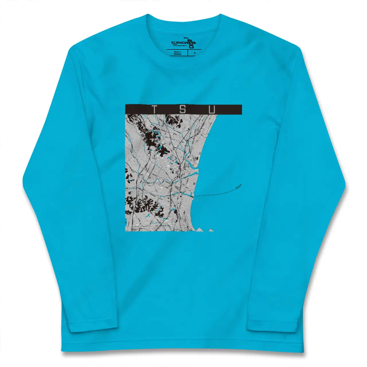 【津(三重県)】地図柄ロングスリーブTシャツ