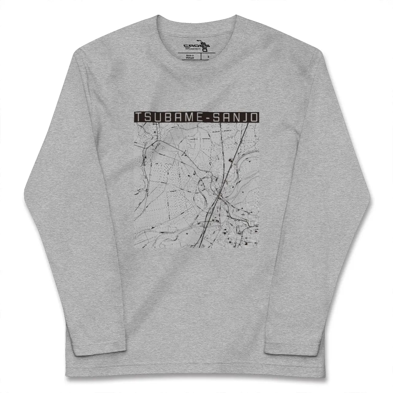 【燕三条(新潟県)】地図柄ロングスリーブTシャツ