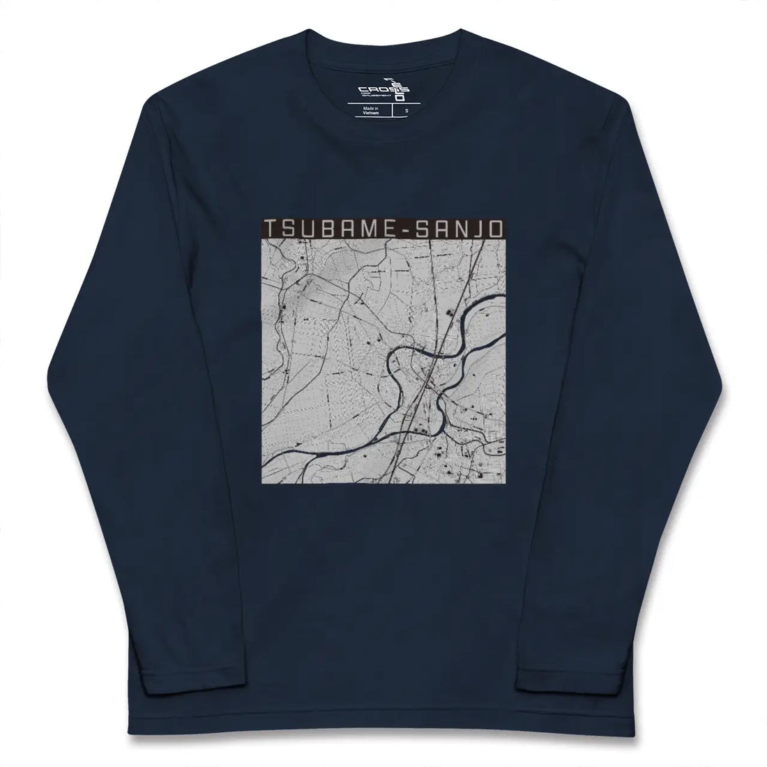 【燕三条(新潟県)】地図柄ロングスリーブTシャツ