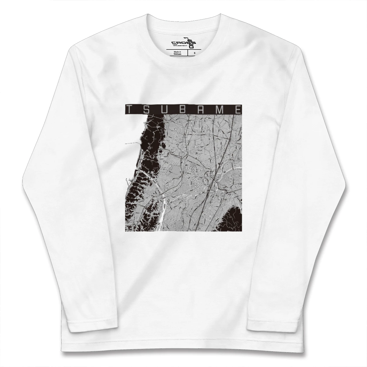 【燕(新潟県)】地図柄ロングスリーブTシャツ