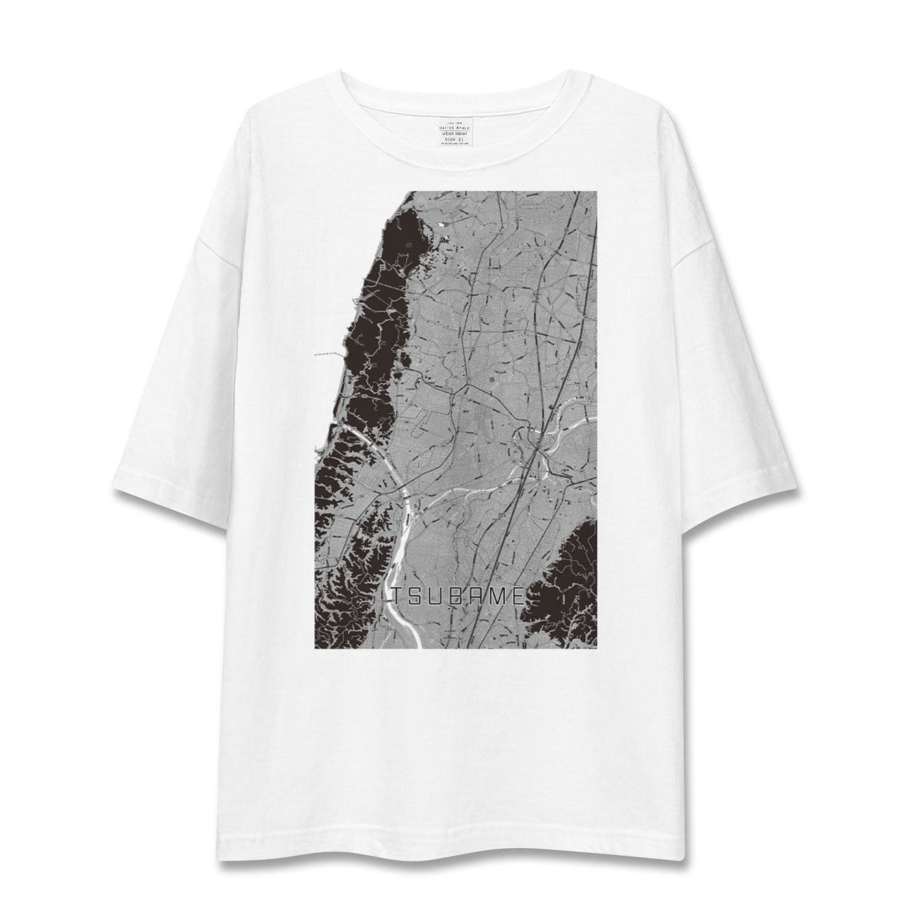 【燕(新潟県)】地図柄ビッグシルエットTシャツ