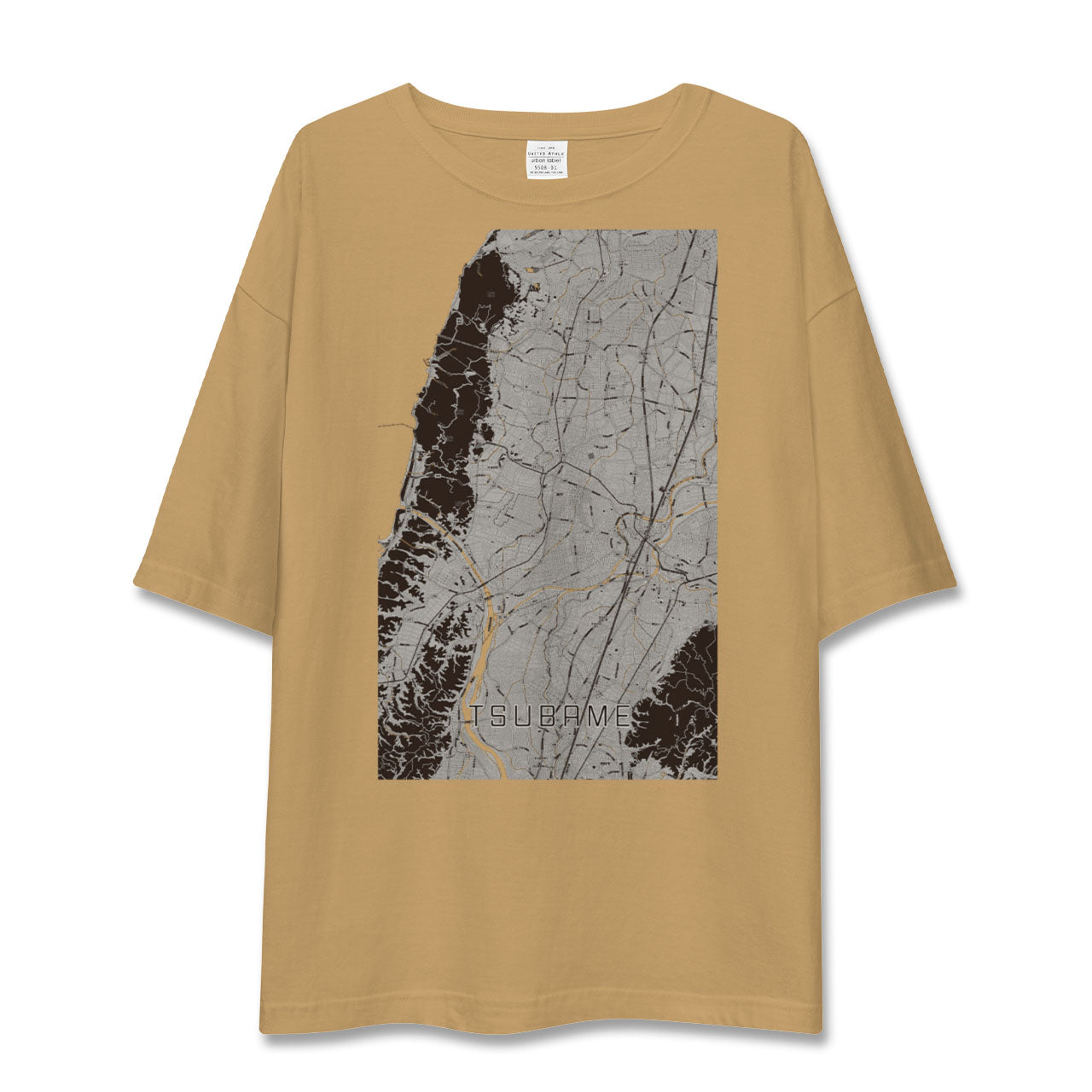 【燕(新潟県)】地図柄ビッグシルエットTシャツ