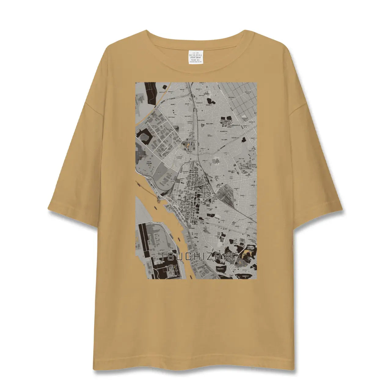 【土崎(秋田県)】地図柄ビッグシルエットTシャツ