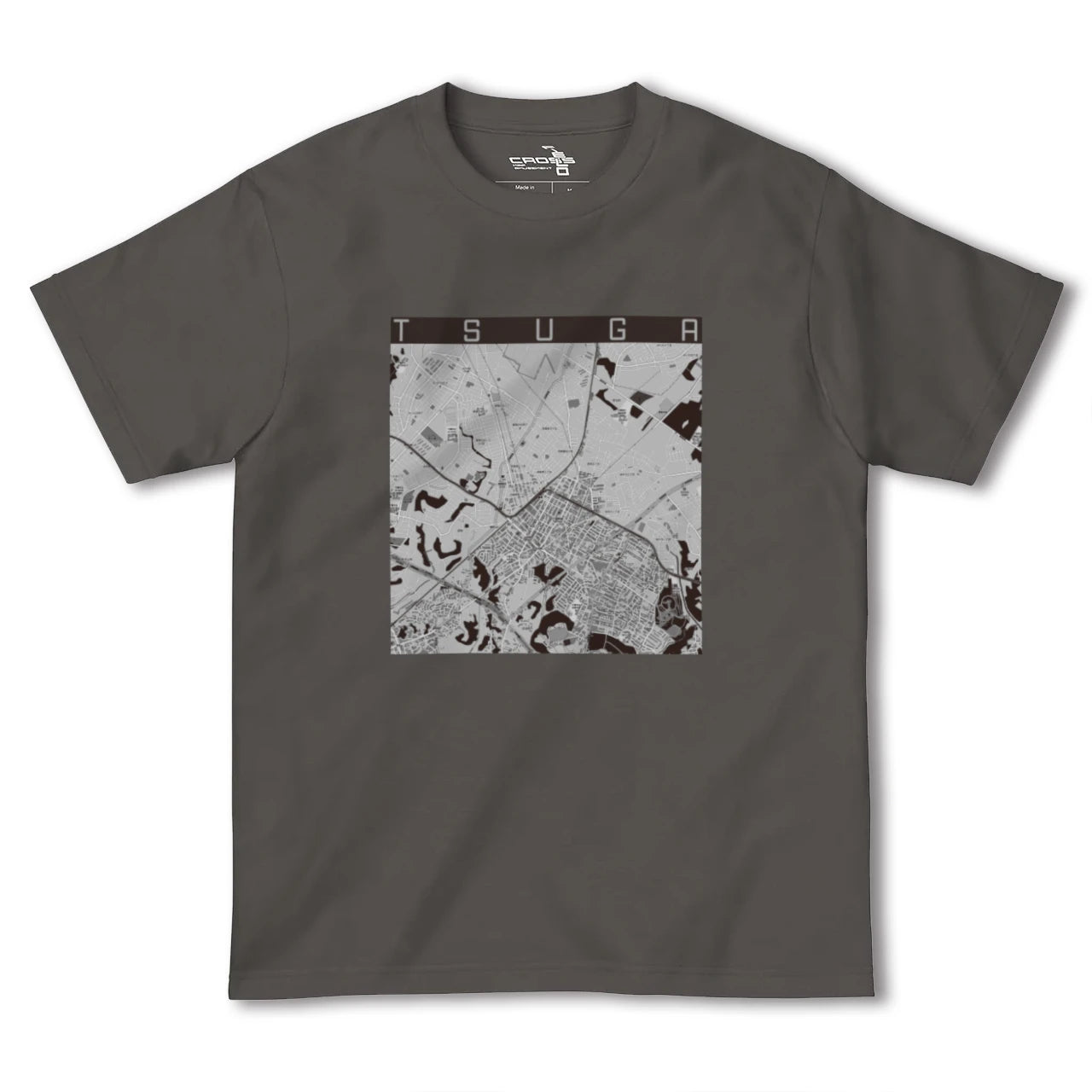【都賀(千葉県)】地図柄ヘビーウェイトTシャツ
