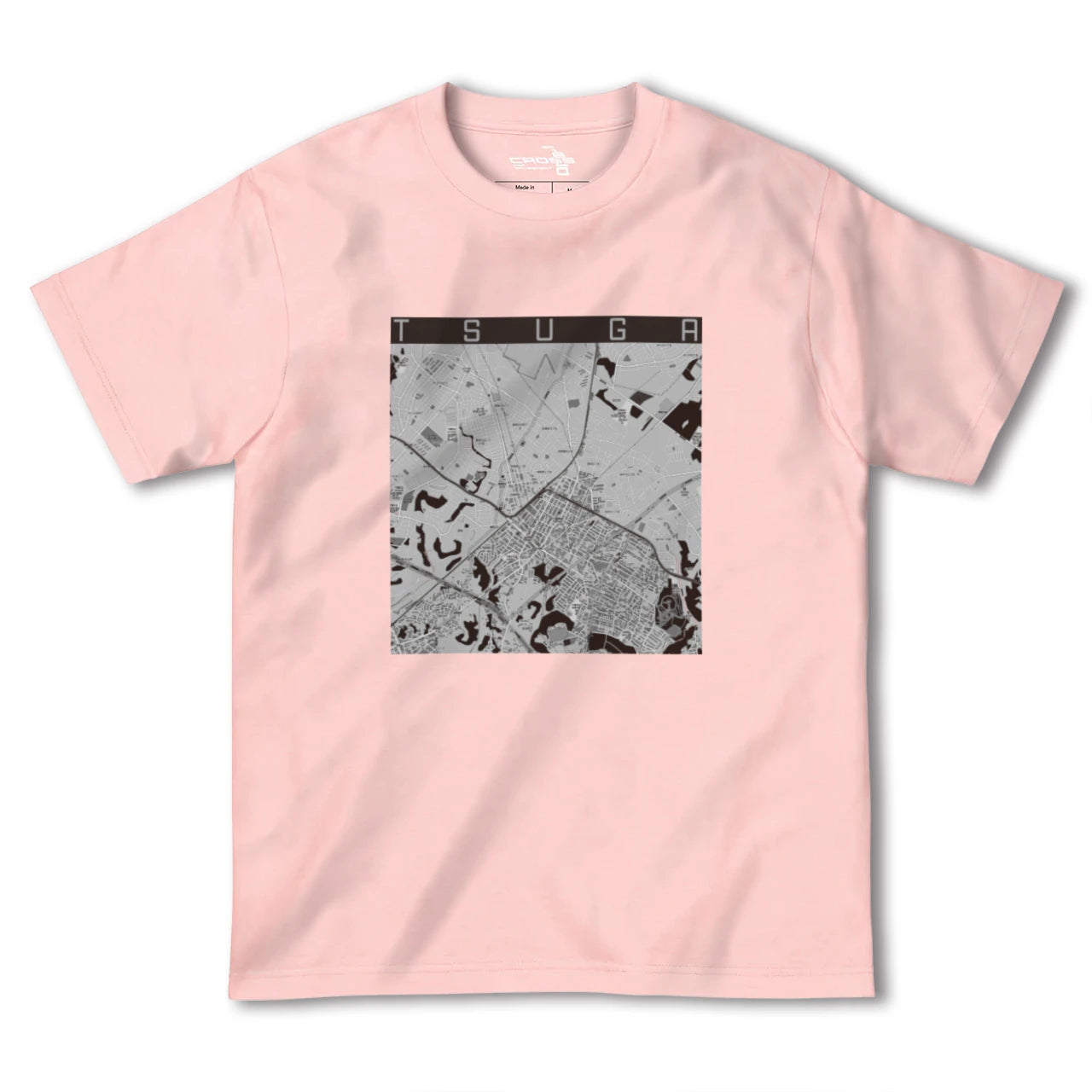 【都賀(千葉県)】地図柄ヘビーウェイトTシャツ