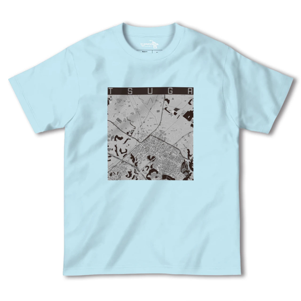 【都賀(千葉県)】地図柄ヘビーウェイトTシャツ