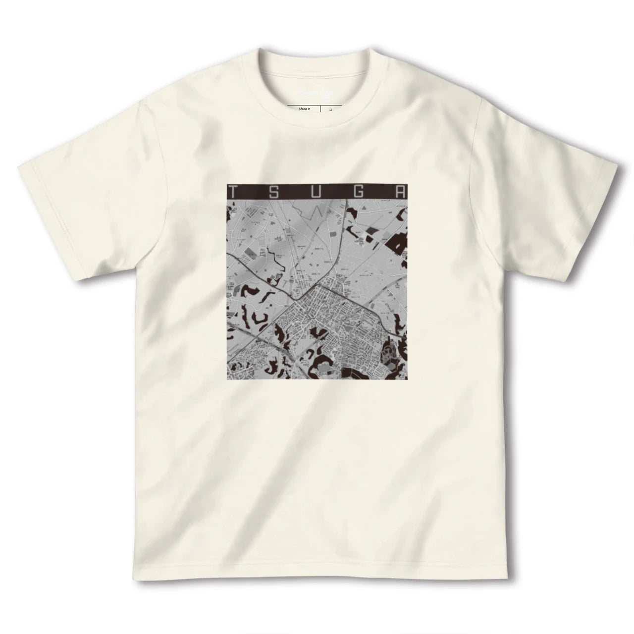【都賀(千葉県)】地図柄ヘビーウェイトTシャツ