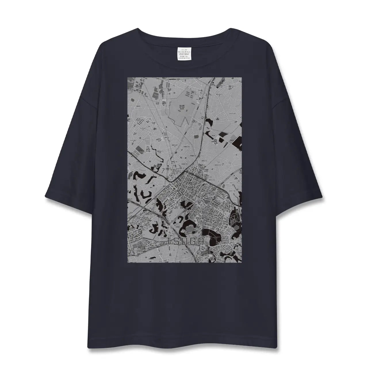 【都賀(千葉県)】地図柄ビッグシルエットTシャツ