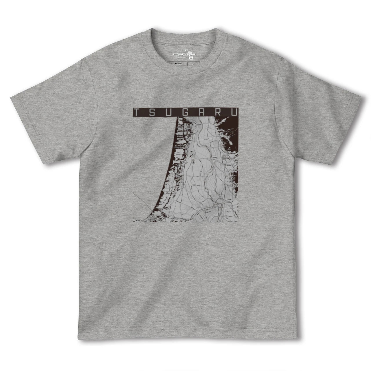 【つがる(青森県)】地図柄ヘビーウェイトTシャツ