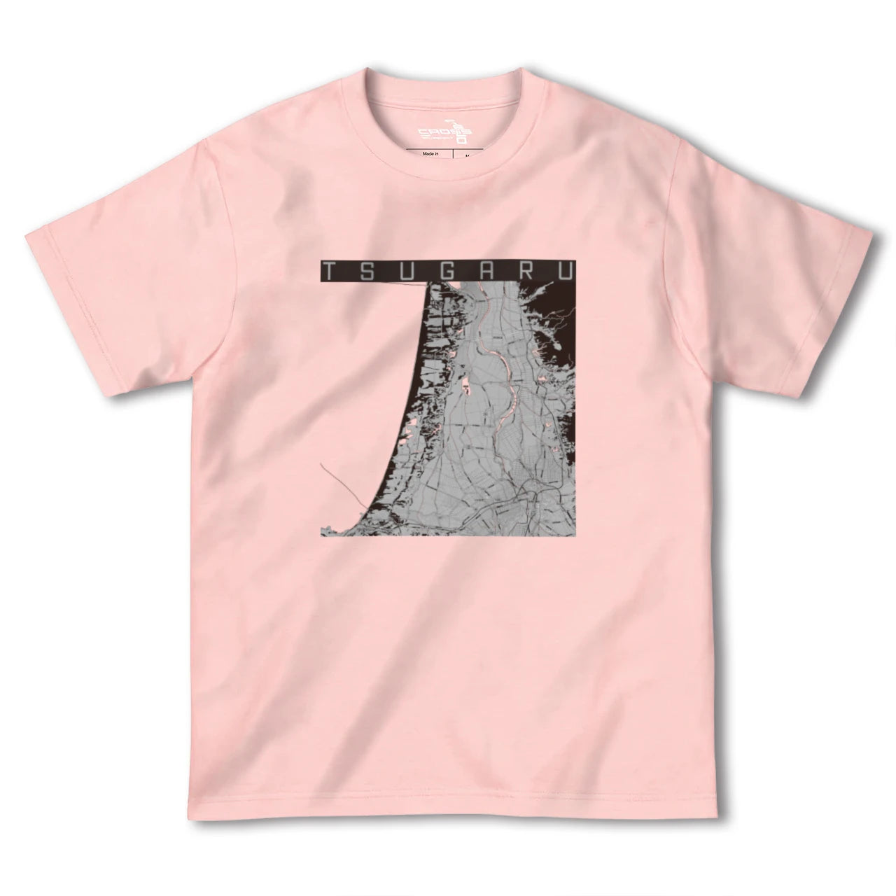 【つがる(青森県)】地図柄ヘビーウェイトTシャツ