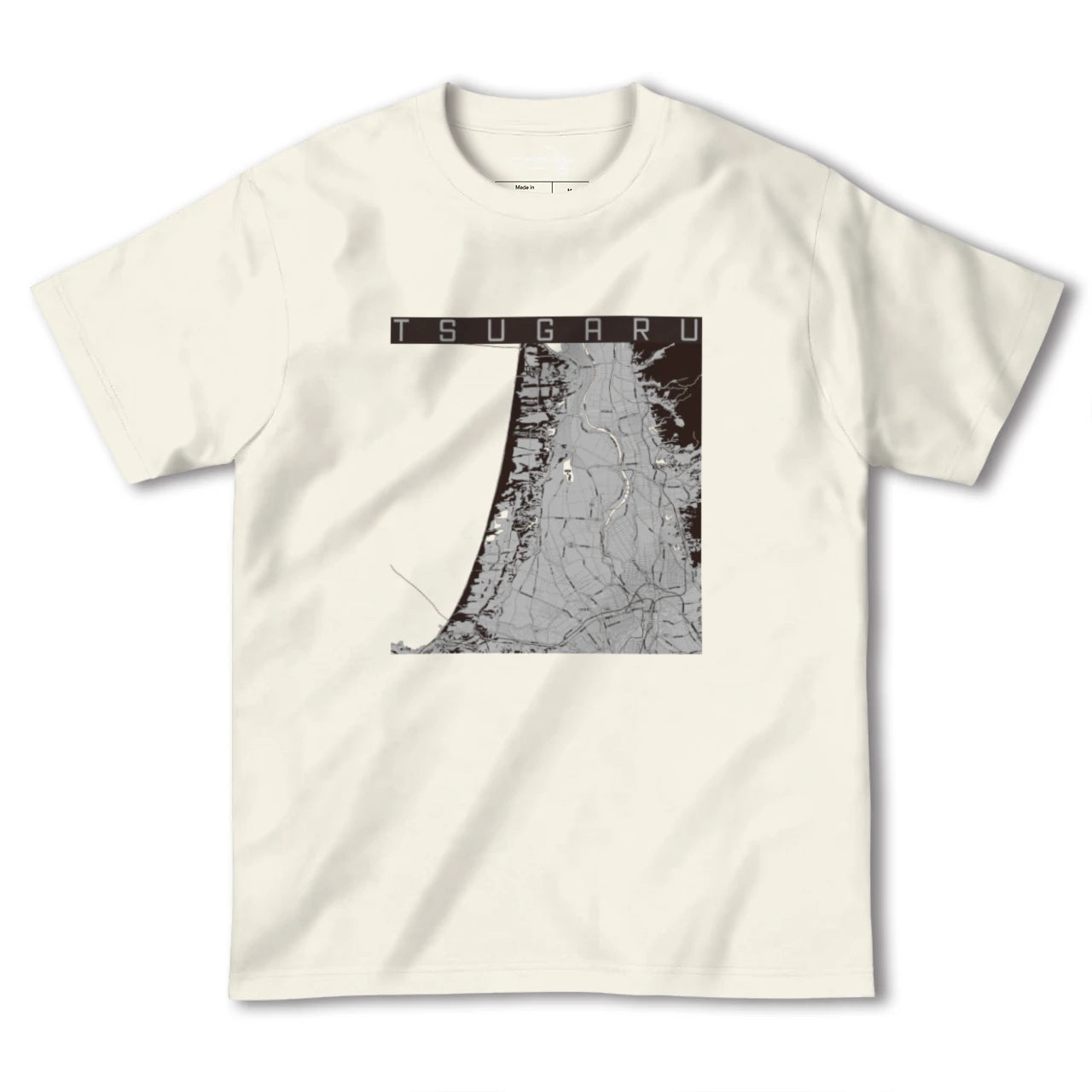 【つがる(青森県)】地図柄ヘビーウェイトTシャツ