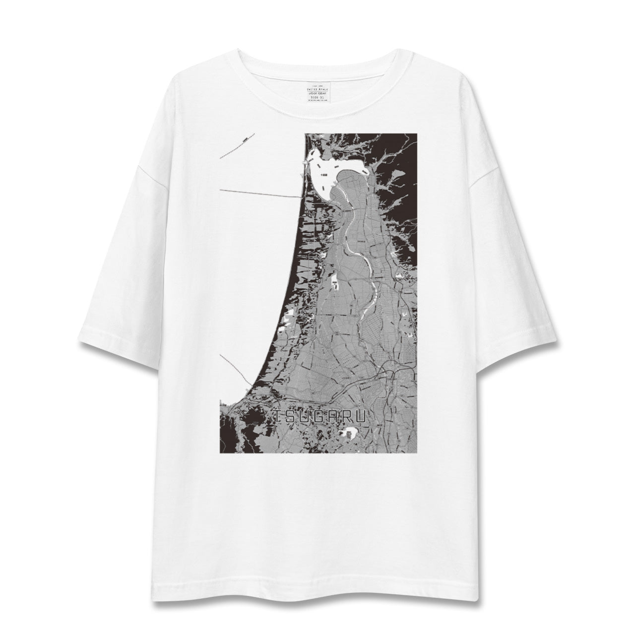 【つがる(青森県)】地図柄ビッグシルエットTシャツ