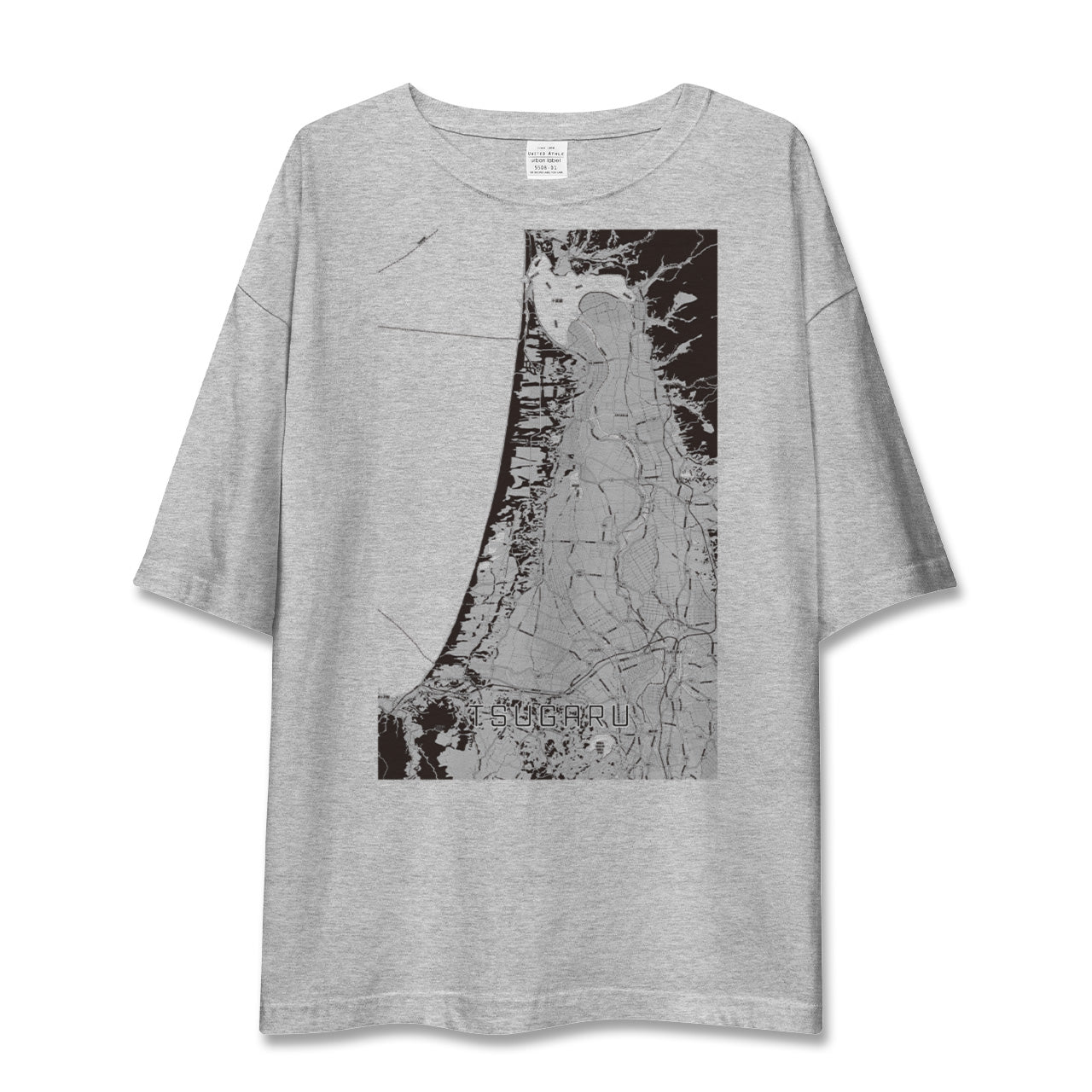 【つがる(青森県)】地図柄ビッグシルエットTシャツ