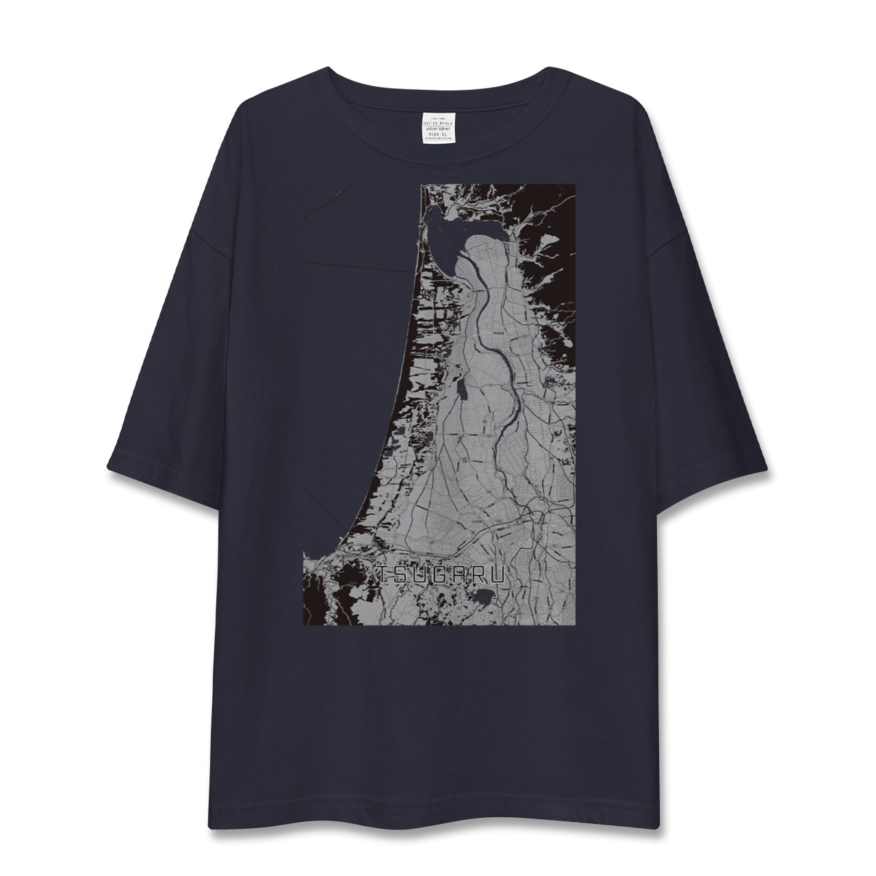 【つがる(青森県)】地図柄ビッグシルエットTシャツ