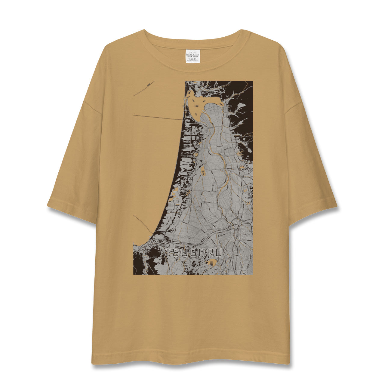 【つがる(青森県)】地図柄ビッグシルエットTシャツ