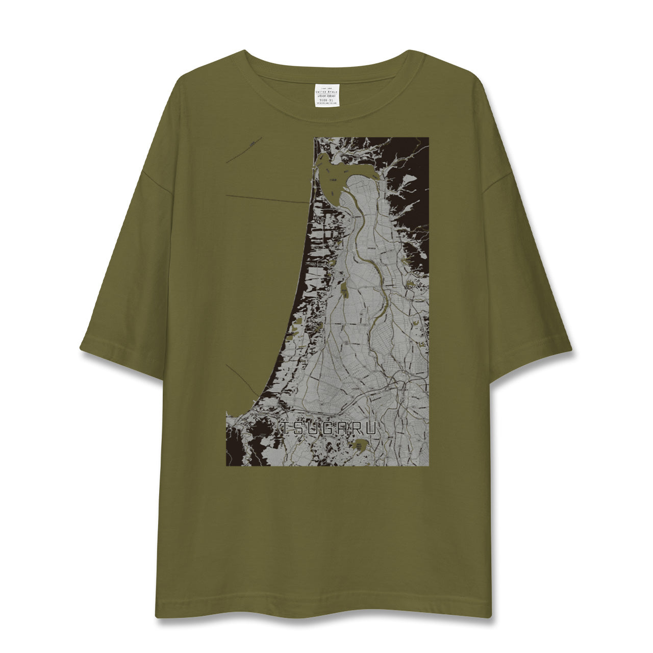 【つがる(青森県)】地図柄ビッグシルエットTシャツ
