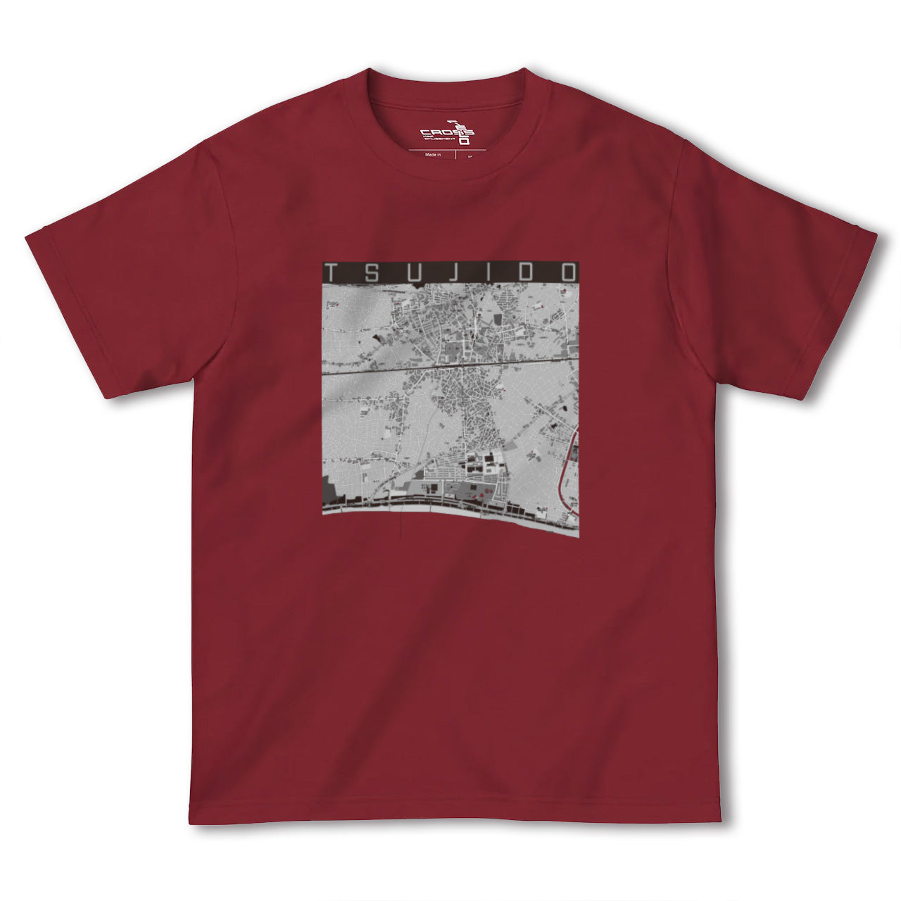 【辻堂(神奈川県)】地図柄ヘビーウェイトTシャツ